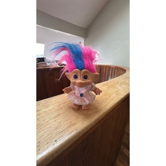 Treasure Troll Other - Vintage 1998 Ace Novelty Treasure Trolls doll Tish pink & purple hair jewel